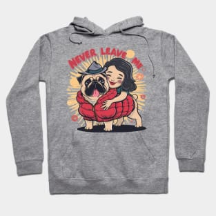 Pug dog lovers. Mother day celebration Hoodie